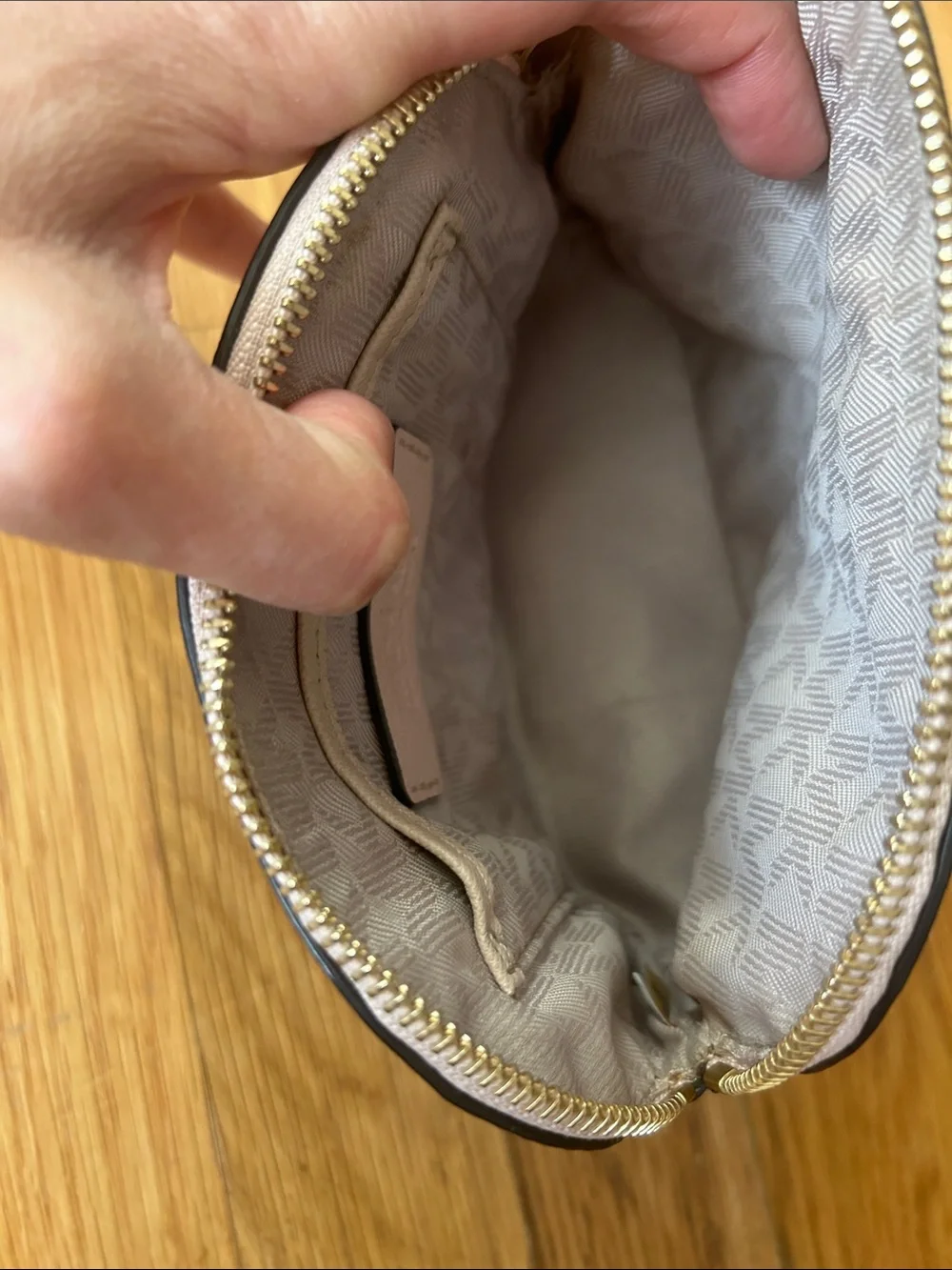 Michael Kors Light Blush Saffiano Leather Cosmetic Case